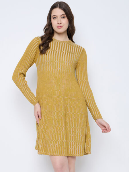 KNITTED STRIPED TUNIC