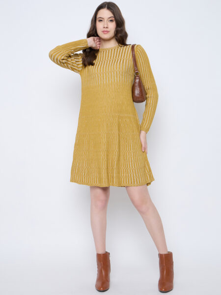 KNITTED STRIPED TUNIC